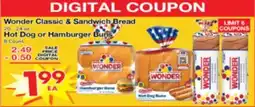Superior Grocers Wonder Classic & Sandwich Bread 20-24 oz. 20-24 oz. Hot Dog or Hamburger Buns 8 Count offer