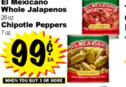 Superior Grocers El Mexicano Whole Jalapenos 26 oz. Chipotle Peppers 7 oz offer