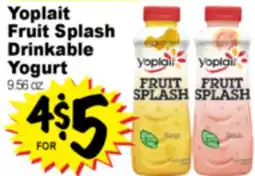 Superior Grocers Yoplait Fruit Splash Drinkable Yogurt offer