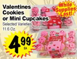 Superior Grocers Valentines Cookies or Mini Cupcakes offer