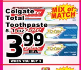 Superior Grocers Colgate Total Toothpaste offer