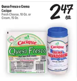 El Super Fresh Cacique Fresh Cheese, 10 Oz. or Cream, 15 Oz offer