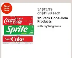 Walgreens 12-Pack Coca-Cola Products offer