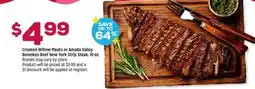 Grocery Outlet Crooked Willow Meats or Amada Valley Boneless Beef New York Strip Steak offer