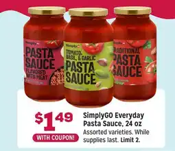 Grocery Outlet SimplyGO Everyday Pasta Sauce, 24 oz offer