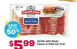 Grocery Outlet Farmer John Bacon, Classic or Thick Cut offer