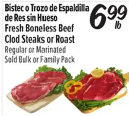 El Super Fresh Boneless Beef Clod Steaks or Roast offer
