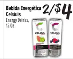 El Super Celsiuis Energy Drinks offer