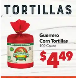 Vallarta Supermarkets Guerrero Corn Tortillas offer