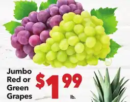 Vallarta Supermarkets Jumbo Red or Green Grapes offer