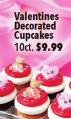 Vallarta Supermarkets Valentines Decorated Cupcakes offer