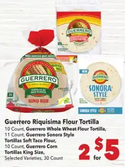 Vallarta Supermarkets Guerrero Riquisima Flour Tortilla offer
