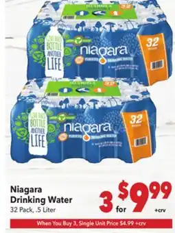 Vallarta Supermarkets Niagara Drinking Water offer