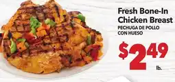 Vallarta Supermarkets Fresh Bone-In Chicken Breast / PECHUGA DE POLLO CON HUESO offer