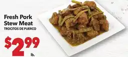 Vallarta Supermarkets Fresh Pork Stew Meat / TROCITOS DE PUERCO offer