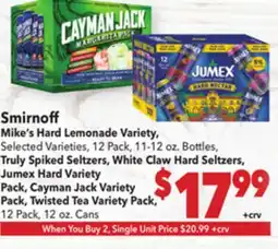 Vallarta Supermarkets Smirnoff offer