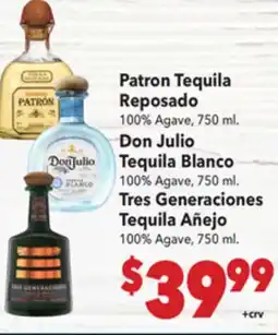 Vallarta Supermarkets Patron Tequila Reposado offer