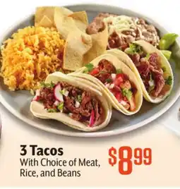 Vallarta Supermarkets 3 Tacos offer