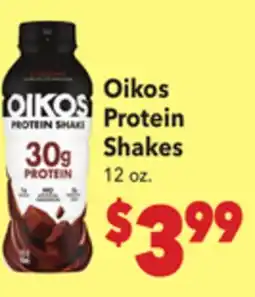 Vallarta Supermarkets Oikos Protein Shakes offer