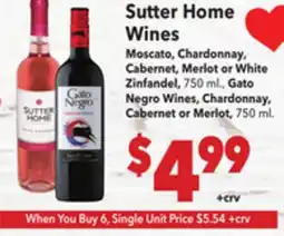 Vallarta Supermarkets Sutter Home Wines offer