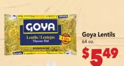 Vallarta Supermarkets Goya Lentils offer