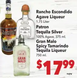 Vallarta Supermarkets Rancho Escondido Agave Liqueur offer