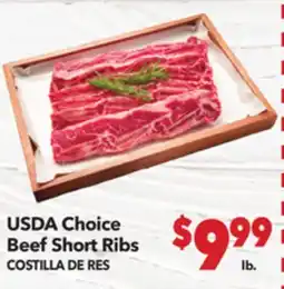 Vallarta Supermarkets USDA Choice Beef Short Ribs / COSTILLA DE RES offer