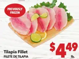Vallarta Supermarkets Tilapia Fillet / FILETE DE TILAPIA PREVIOUSLY FROZEN offer