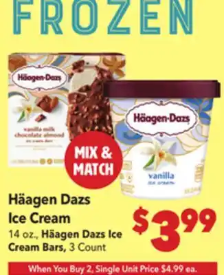 Vallarta Supermarkets Häagen Dazs Ice Cream offer