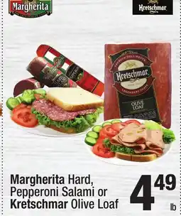 Super King Markets Margherita Hard, Pepperoni Salami or Kretschmar Olive Loaf offer