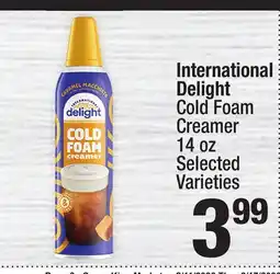 Super King Markets International Delight Cold Foam Creamer offer