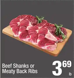 Super King Markets Beef Shanks or Meaty Back Ribs offer