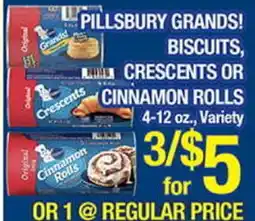 Torres Supermercado PILLSBURY GRANDS! BISCUITS, CRESCENTS OR CINNAMON ROLLS offer
