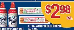 Torres Supermercado EL TAPATIO PORK CHORIZO offer