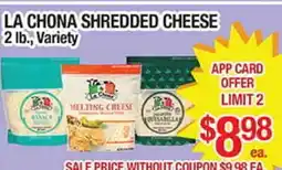 Torres Supermercado LA CHONA SHREDDED CHEESE offer