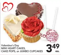 Pete's Fresh Market Valentine's Day MINI HEART CAKES, CAKE POPS, or JUMBO CUPCAKES offer