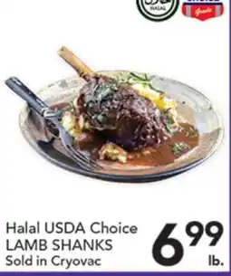 Pete's Fresh Market Halal USDA Choice LAMB SHANKS offer