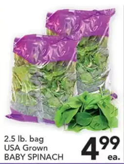 Pete's Fresh Market USA Grown BABY SPINACH offer