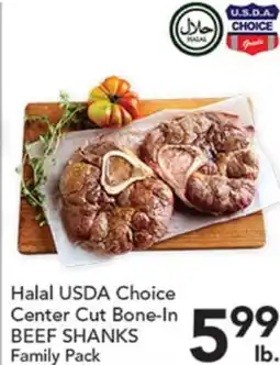 Pete's Fresh Market Halal USDA Choice Center Cut Bone-In BEEF SHANKS offer