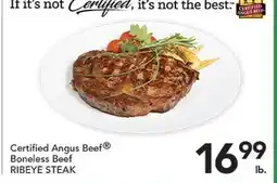 Pete's Fresh Market Certified Angus Beef Boneless Beef RIBEYE STEAK offer