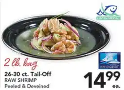 Pete's Fresh Market 26-30 ct. Tail-Off RAW SHRIMP offer