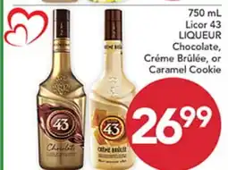 Pete's Fresh Market 750 mL Licor 43 LIQUEUR Chocolate, Crème Brûlée, or Caramel Cookie offer