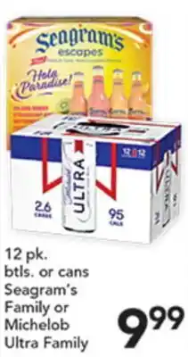 Pete's Fresh Market Seagram's Family or Michelob Ultra Family offer