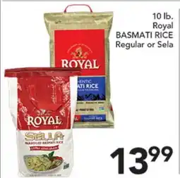 Pete's Fresh Market 10 lb. Royal BASMATI RICE Regular or Sela offer