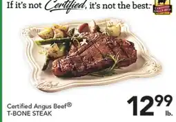 Pete's Fresh Market Certified Angus Beef T-BONE STEAK offer