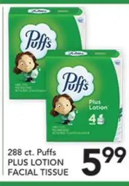 Pete's Fresh Market 288 ct. Puffs PLUS LOTION FACIAL TISSUE offer