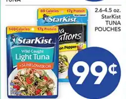 Pete's Fresh Market 2.6-4.5 oz. StarKist TUNA POUCHES offer