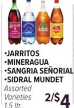 Cermak Fresh Market JARRITOS MINERAGUA SANGRIA SEÑORIAL SIDRAL MUNDET offer