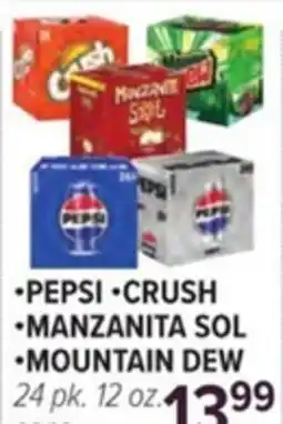 Cermak Fresh Market •PEPSI •CRUSH •MANZANITA SOL •MOUNTAIN DEW offer