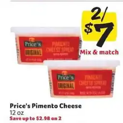Winn Dixie Price's Pimento Cheese offer